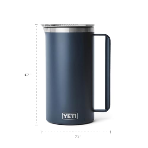 YETI Rambler 1,9 l Kanne und Rambler 0,9 l Becher, Edelstahl, vakuumisoliert mit MagSlider Deckel, Kirschblüte