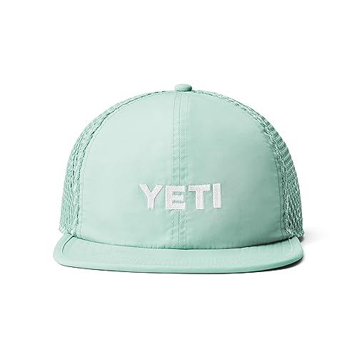 YETI Logo Flat Brim Performance Cap – Eisblau