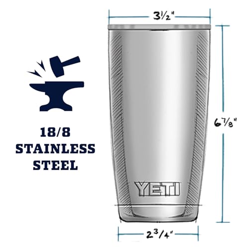 YETI Rambler 42 oz Becher mit Henkel & Strohhalmdeckel + Rambler 20 oz Becher — Firefly Yellow
