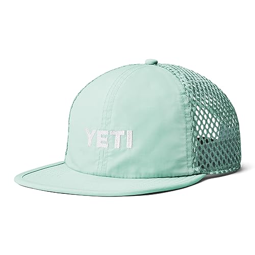 YETI Logo Flat Brim Performance Cap – Eisblau