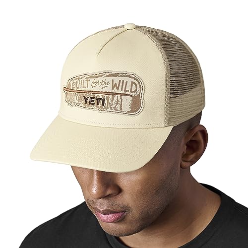 YETI Turkey Feather Mid Pro Trucker Cap, Sand