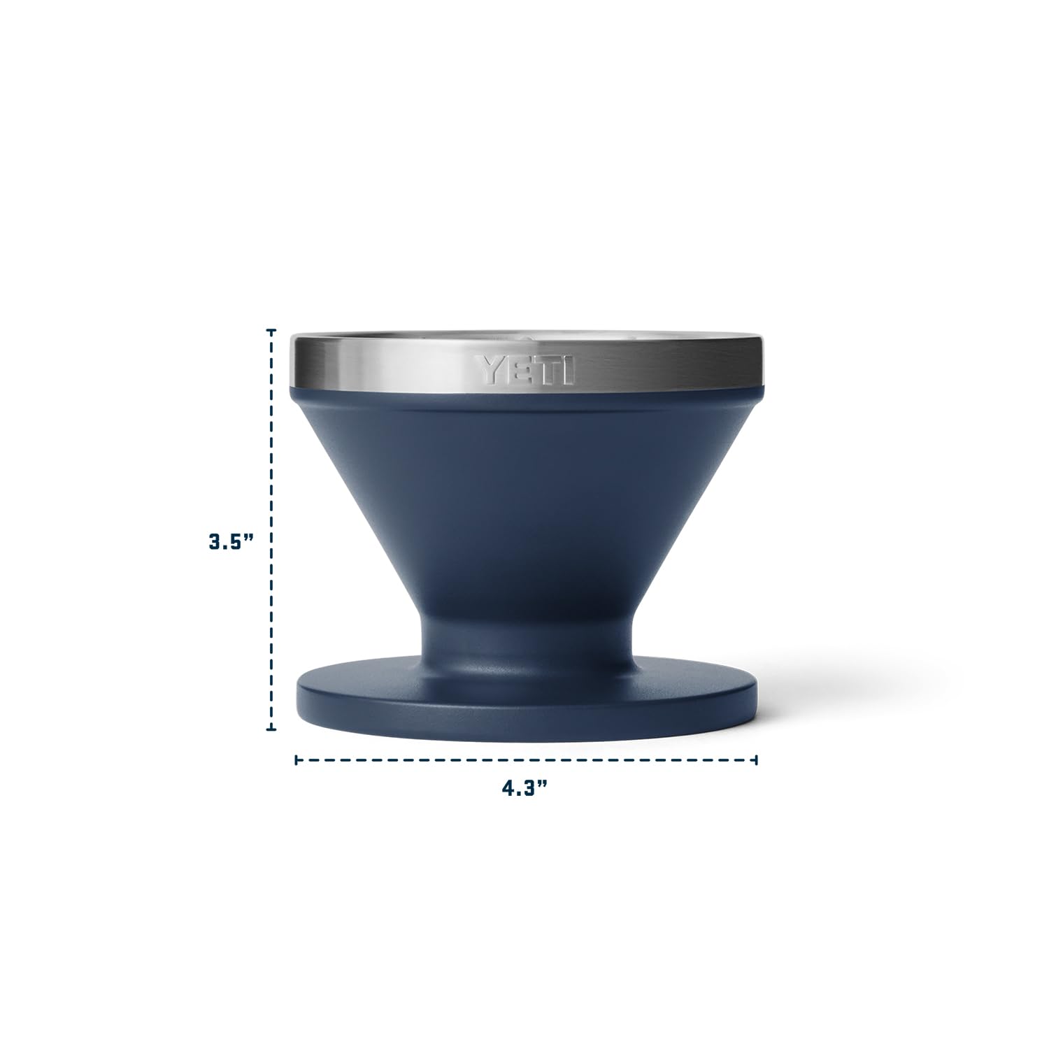 YETI Pour Over Kaffeeaufbereiter für Rambler – aus Edelstahl, passend für V60-Filter, Marineblau