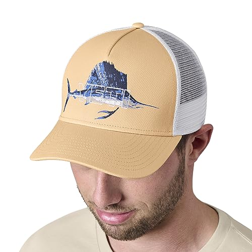 YETI Sailfish Badge Mid Pro Trucker Hat, Lachs