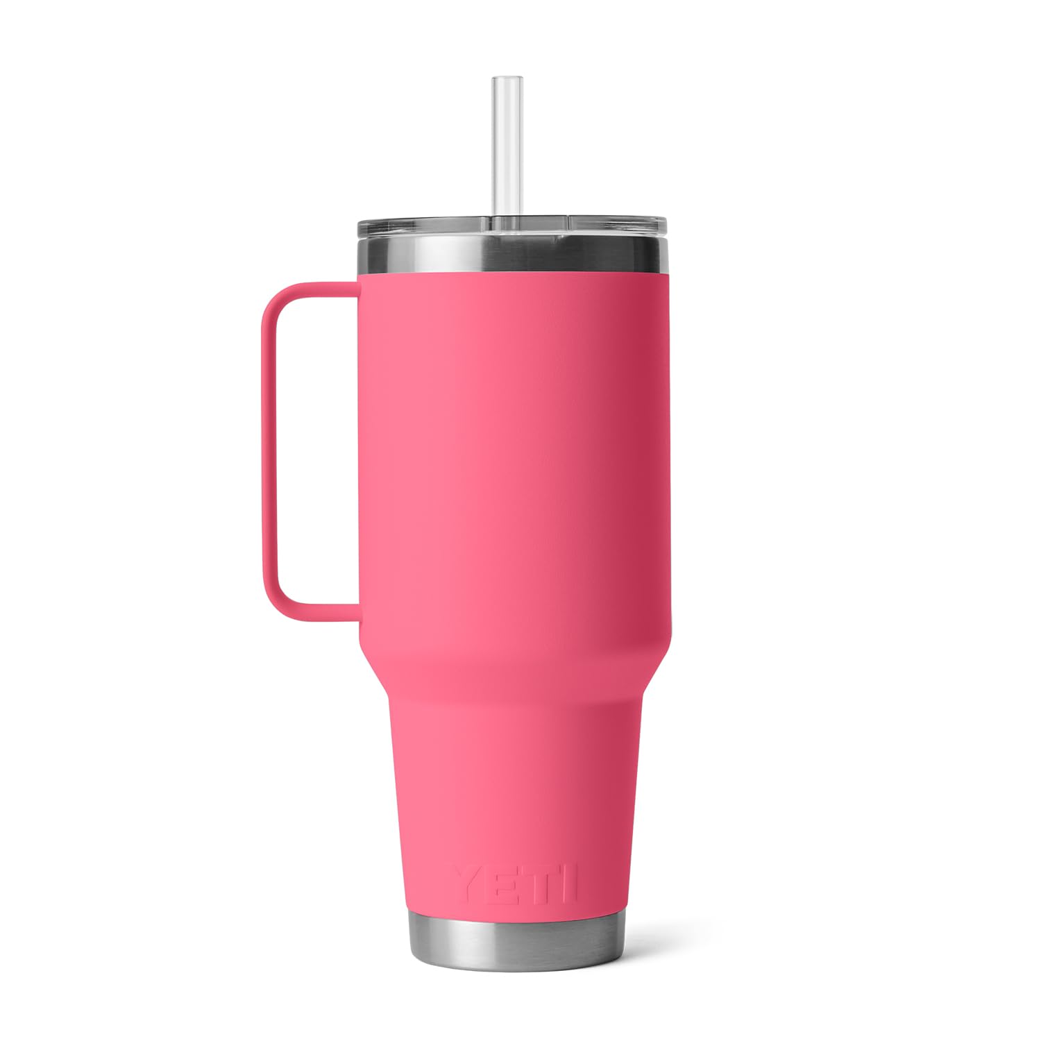 YETI Rambler 1,2l Tumbler mit Griff und Strohhalmdeckel, Vakuumisolierter Reisebecher, Edelstahl, Tropical Pink