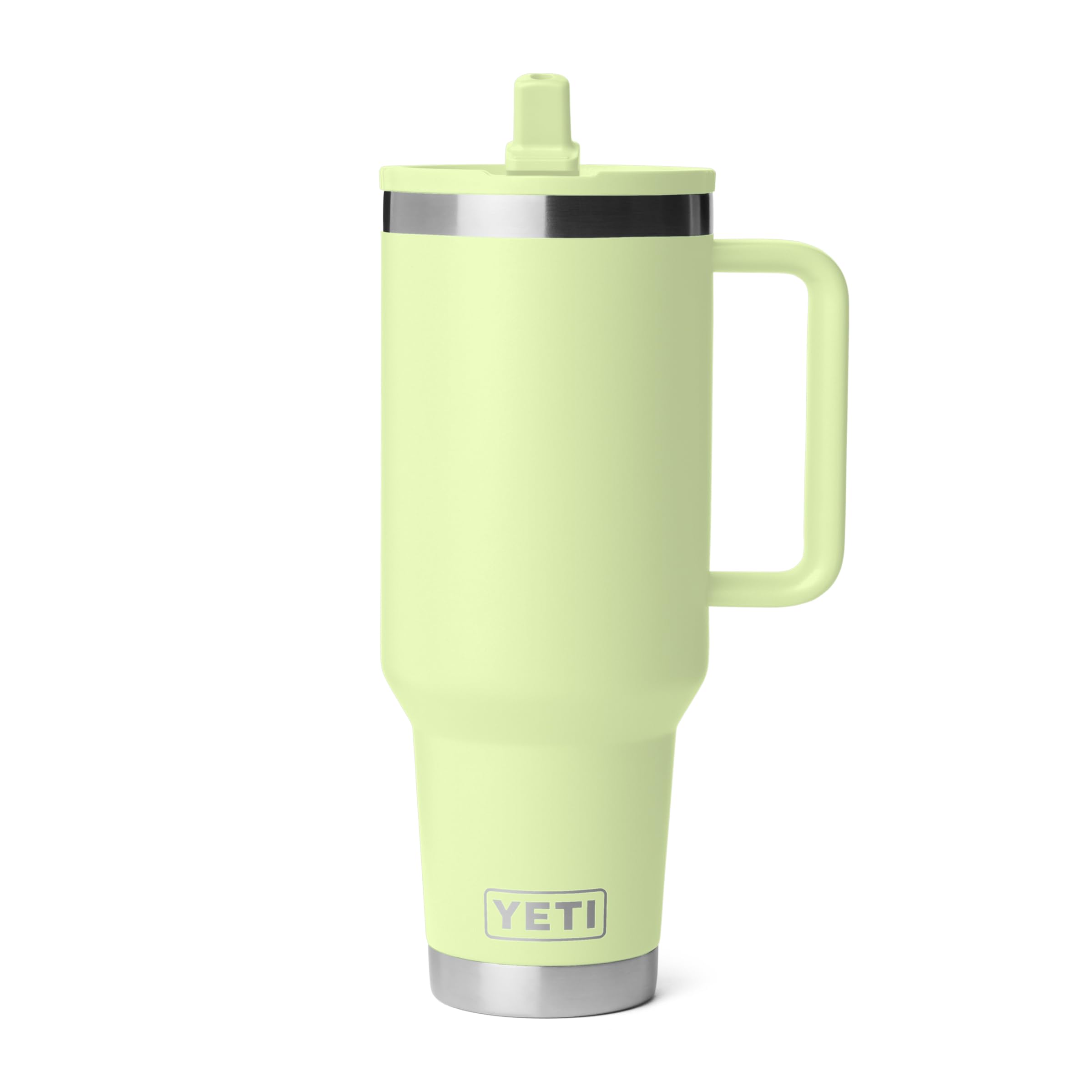 YETI Rambler 40 oz Travel Mug mit Trinkhalmdeckel – Edelstahl, vakuumisoliert, auslaufsicher, passend für Getränkehalter, Heuschrecke