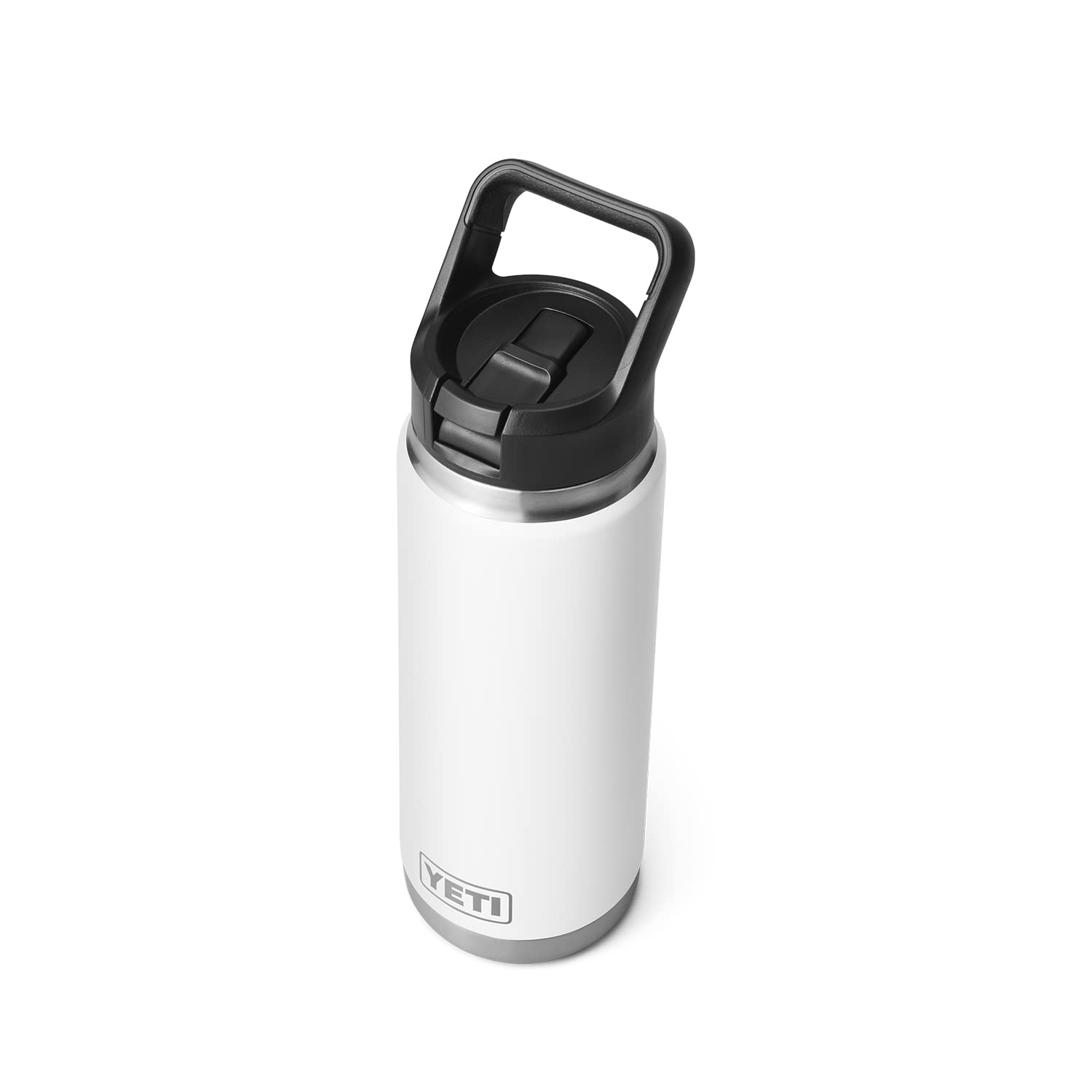 YETI Rambler 26 oz Flasche – Vakuumisoliert, Edelstahl, mit Straw Cap, Weiß