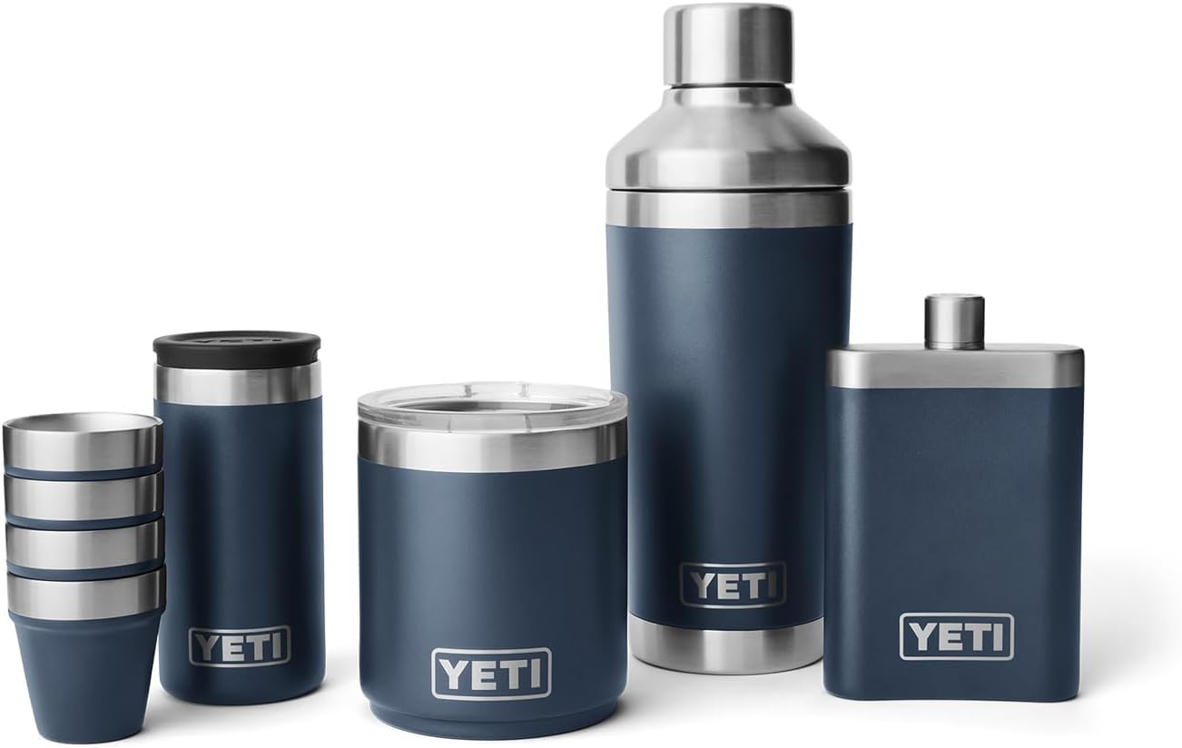 YETI Schnapsgläser mit Transportbox, Set mit 4 Gläsern