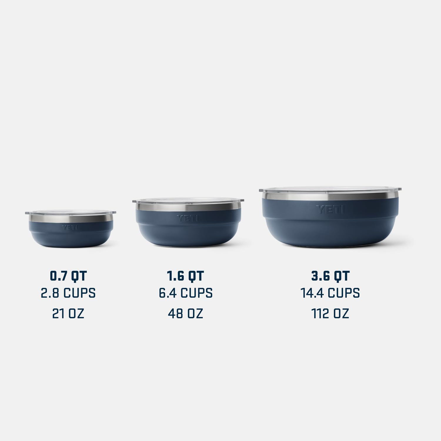 YETI Rambler Low Bowl 0,7 Quart – Vakuumisolierte Edelstahl-Schale mit Deckel, Cape Taupe