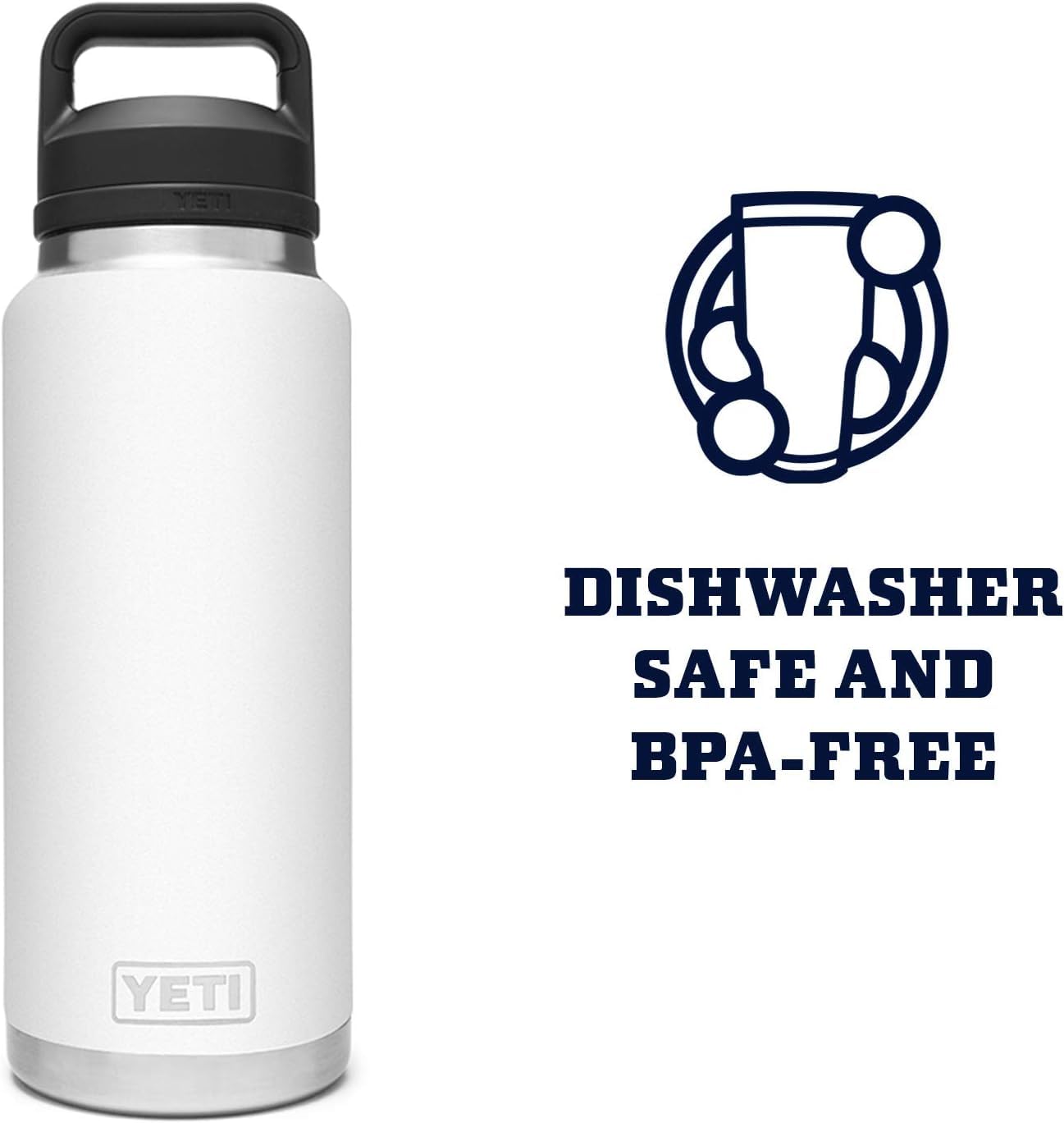 YETI Rambler 1,1l Flasche mit Chug-Verschluss, Vakuumisolierte Edelstahl-Trinkflasche, Tropenpink