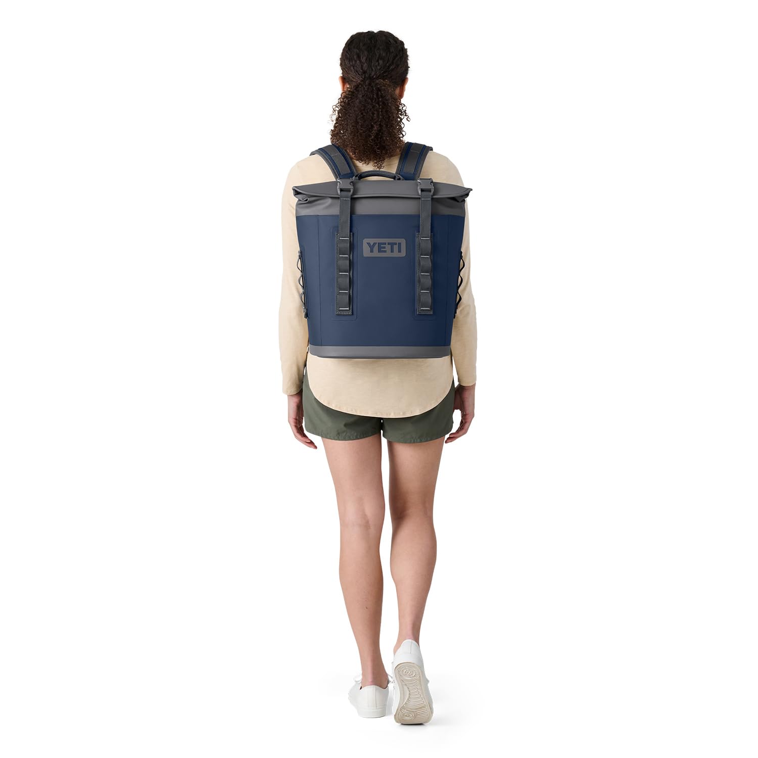 YETI Hopper M12 Rucksack-Softkühler mit MagShield-Zugang, Cape Taupe mit ICE Block Kühlakku, 450 g