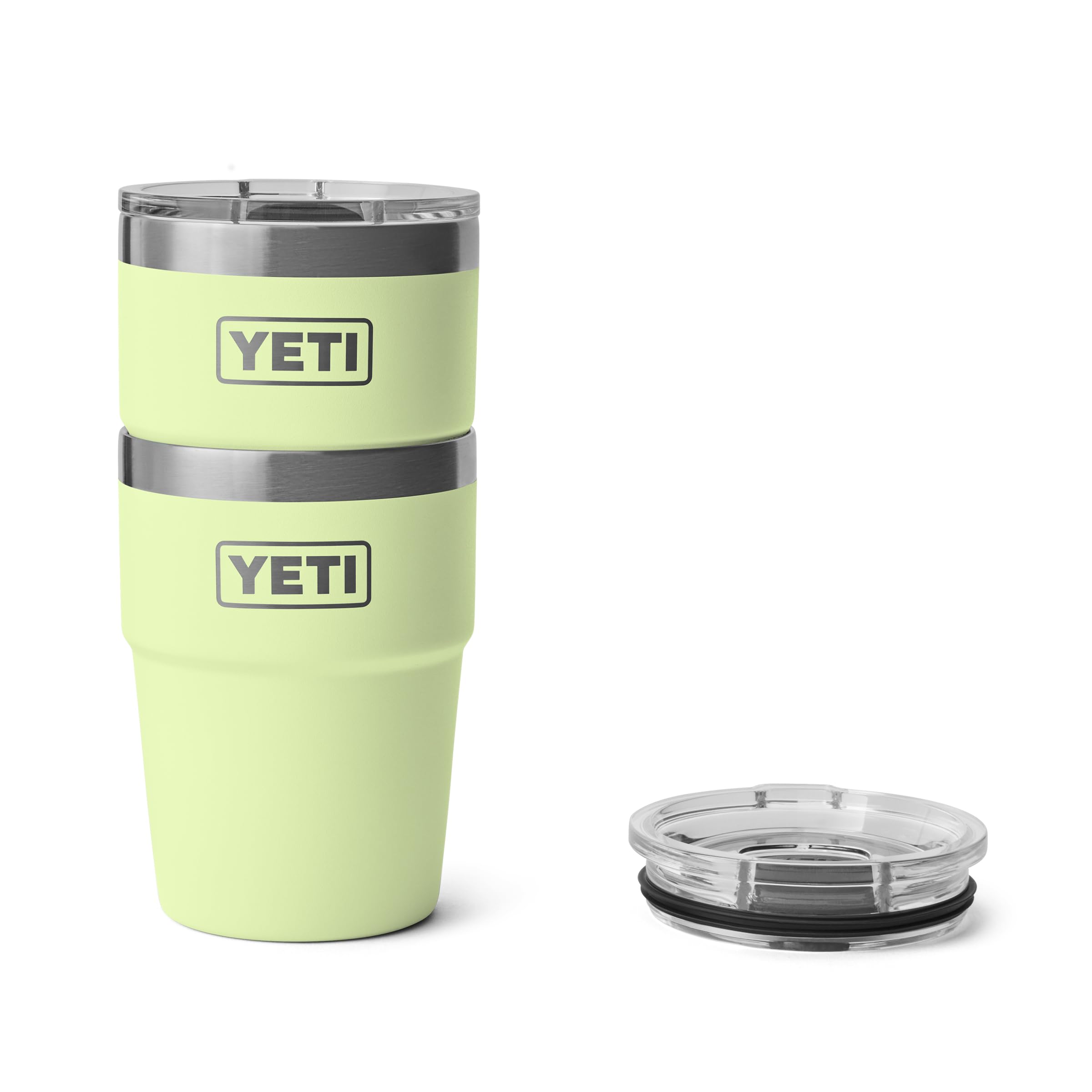 YETI Rambler 16 oz Stapelbecher, Vakuum-isoliert, Edelstahl mit MagSlider Deckel