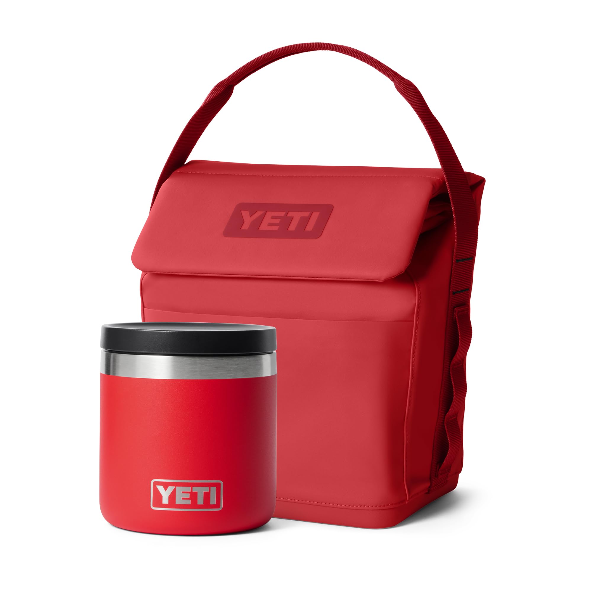 YETI Rambler 8 oz Food Jar & Daytrip 6L Isolierte Kühltasche Bundle, Rescue Red