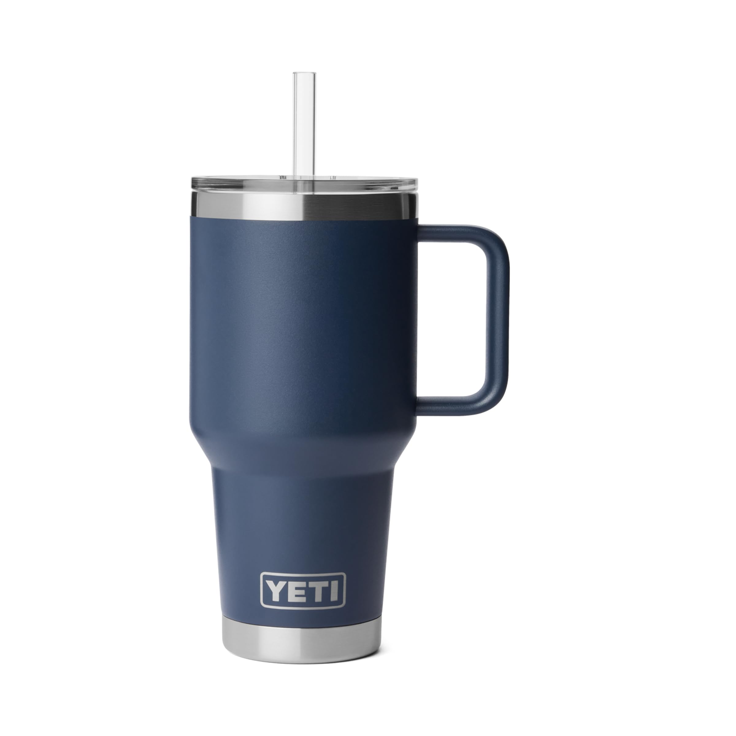 YETI Rambler 35 oz Straw Mug 2.0 – Isolierbecher mit Strohhalm, Marineblau