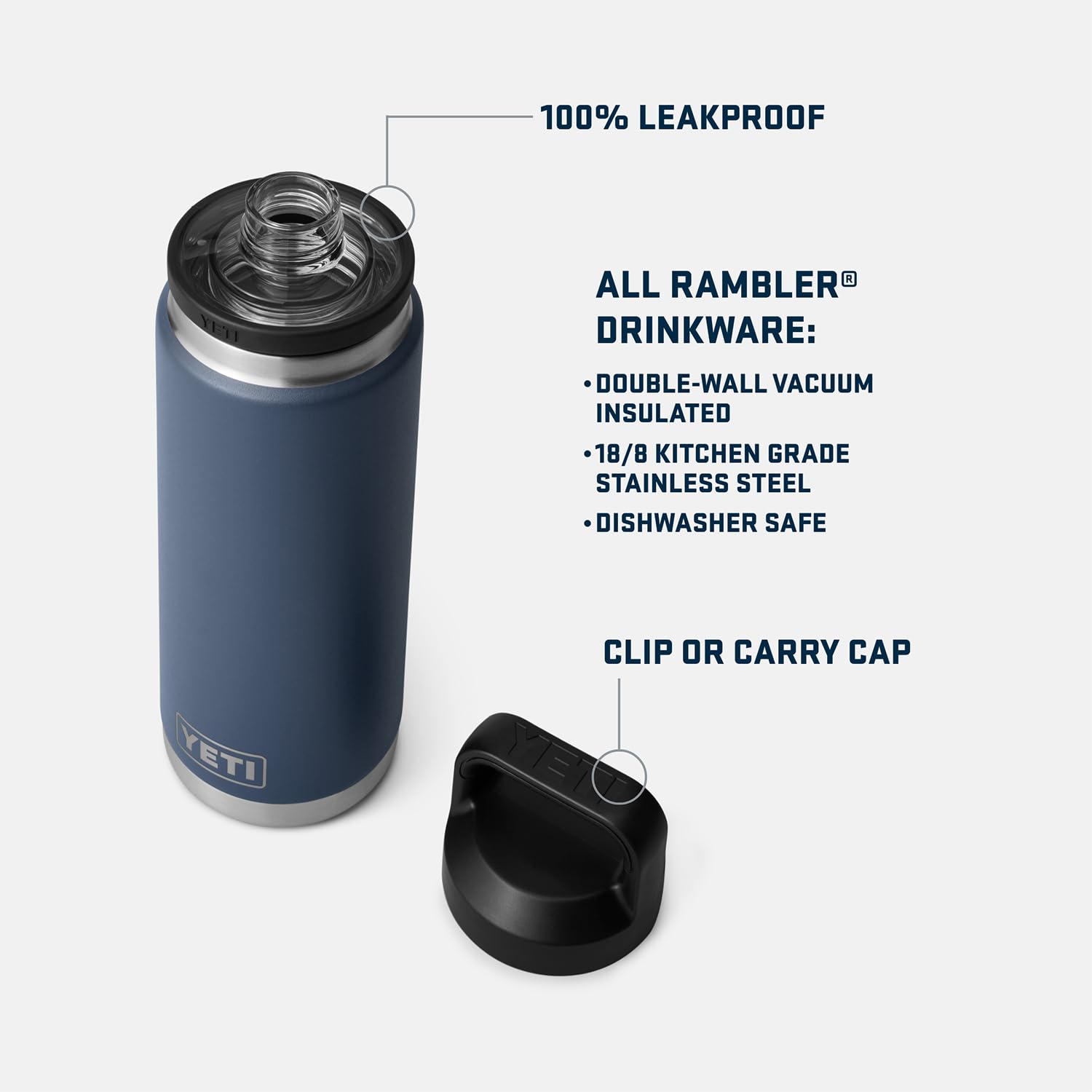 YETI Rambler 0,77l Flasche mit Chug-Verschluss, Vakuumisolierte Edelstahl-Trinkflasche, Tropical Pink