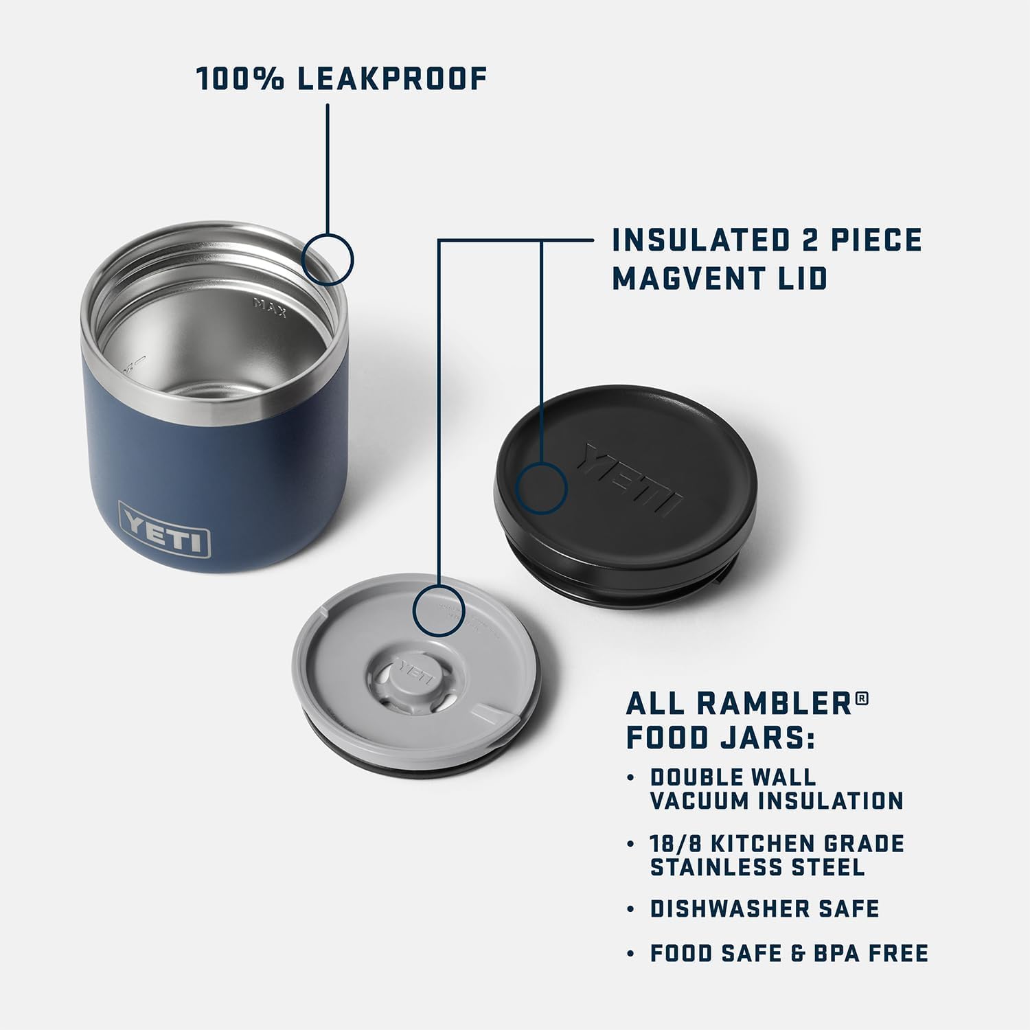 YETI Rambler 8 oz Food Jar – Isolierter Edelstahl-Behälter mit luftdichtem Deckel