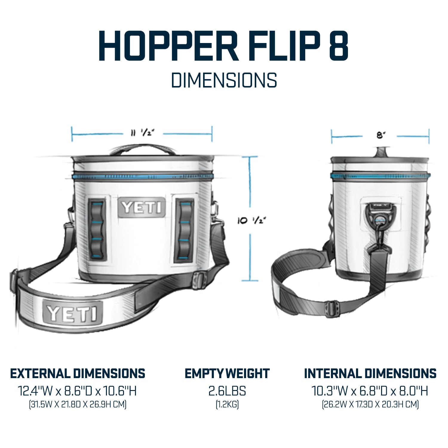 YETI Hopper Flip 8 Tragbare Kühlbox, Olive