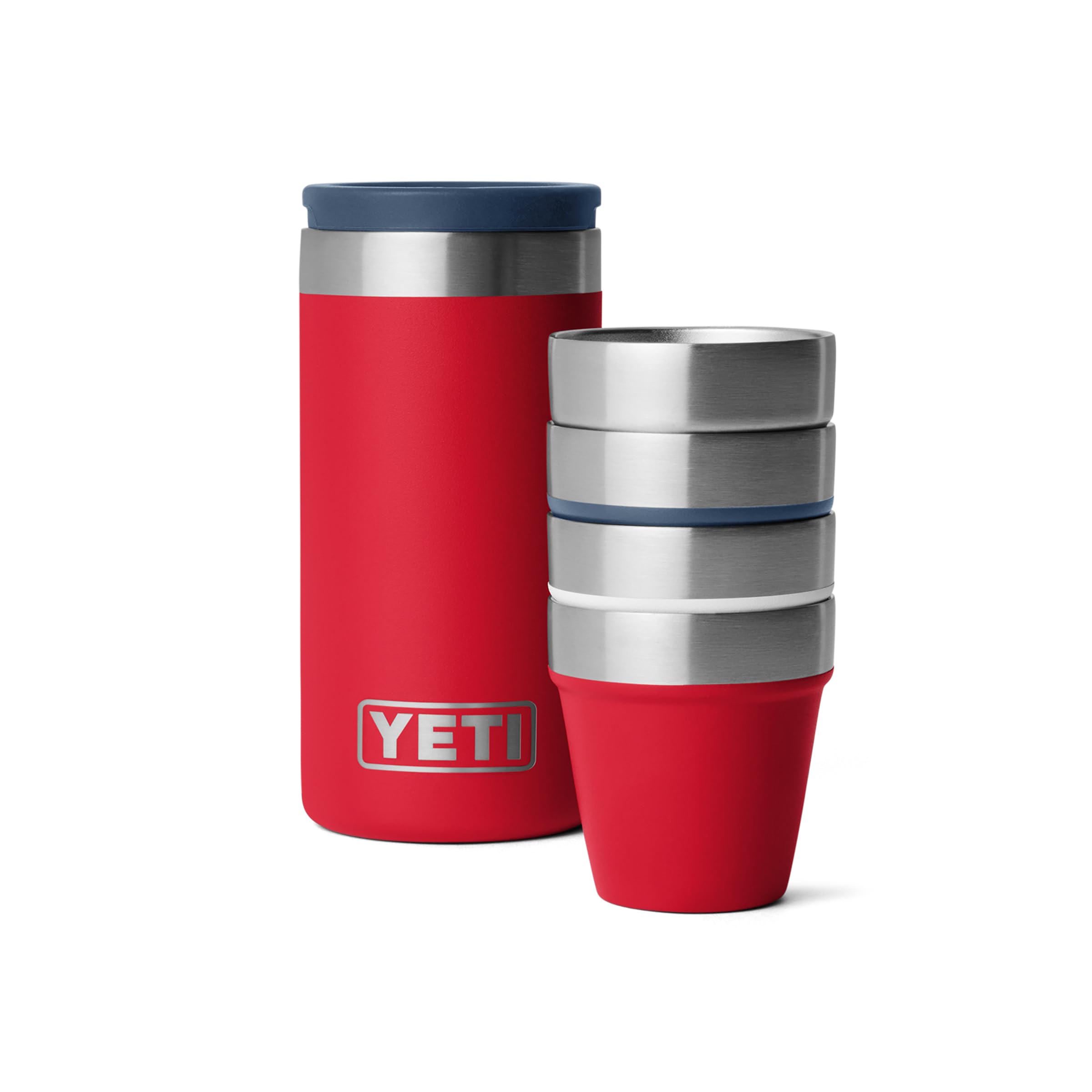 YETI Schnapsgläser mit Transportbox, Set mit 4 Gläsern