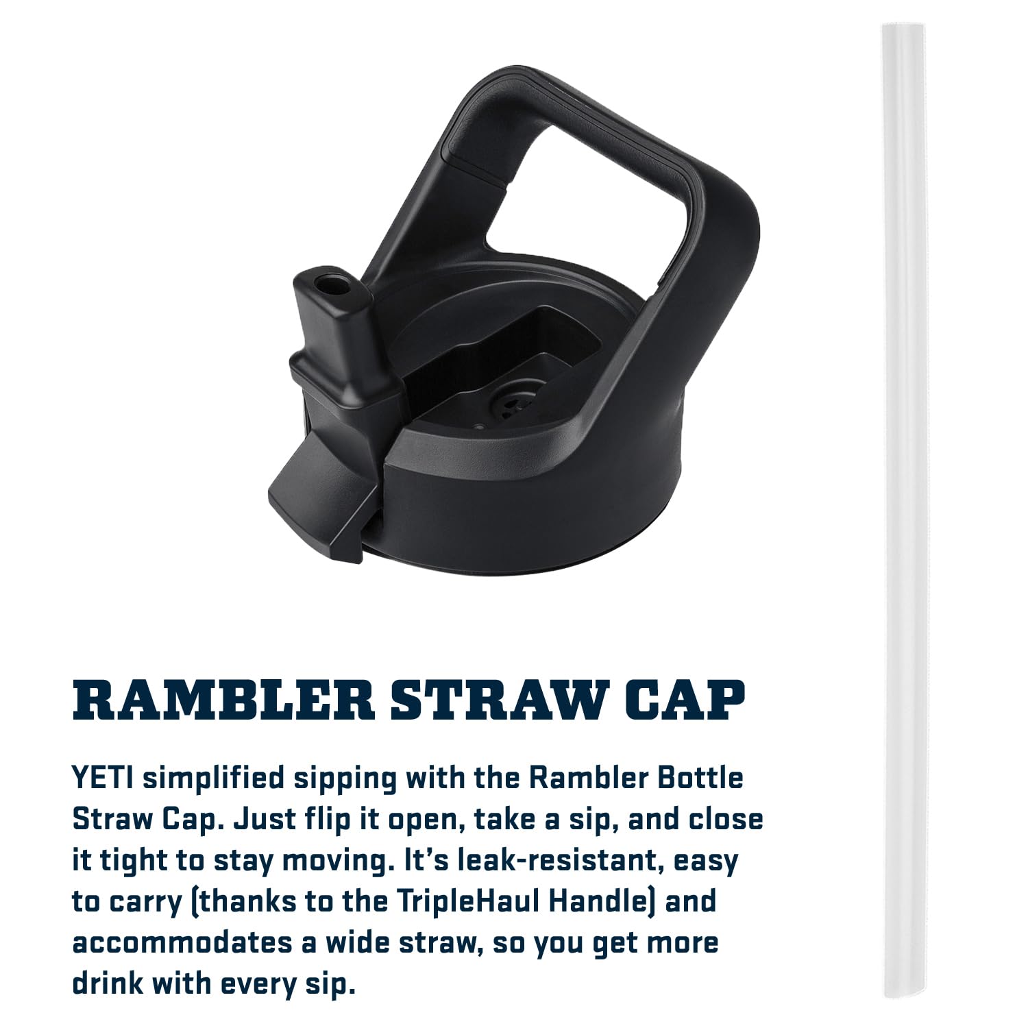 YETI Rambler Flaschen-Strohhalmdeckel – passend für 18/26/36/46/64 oz Flaschen