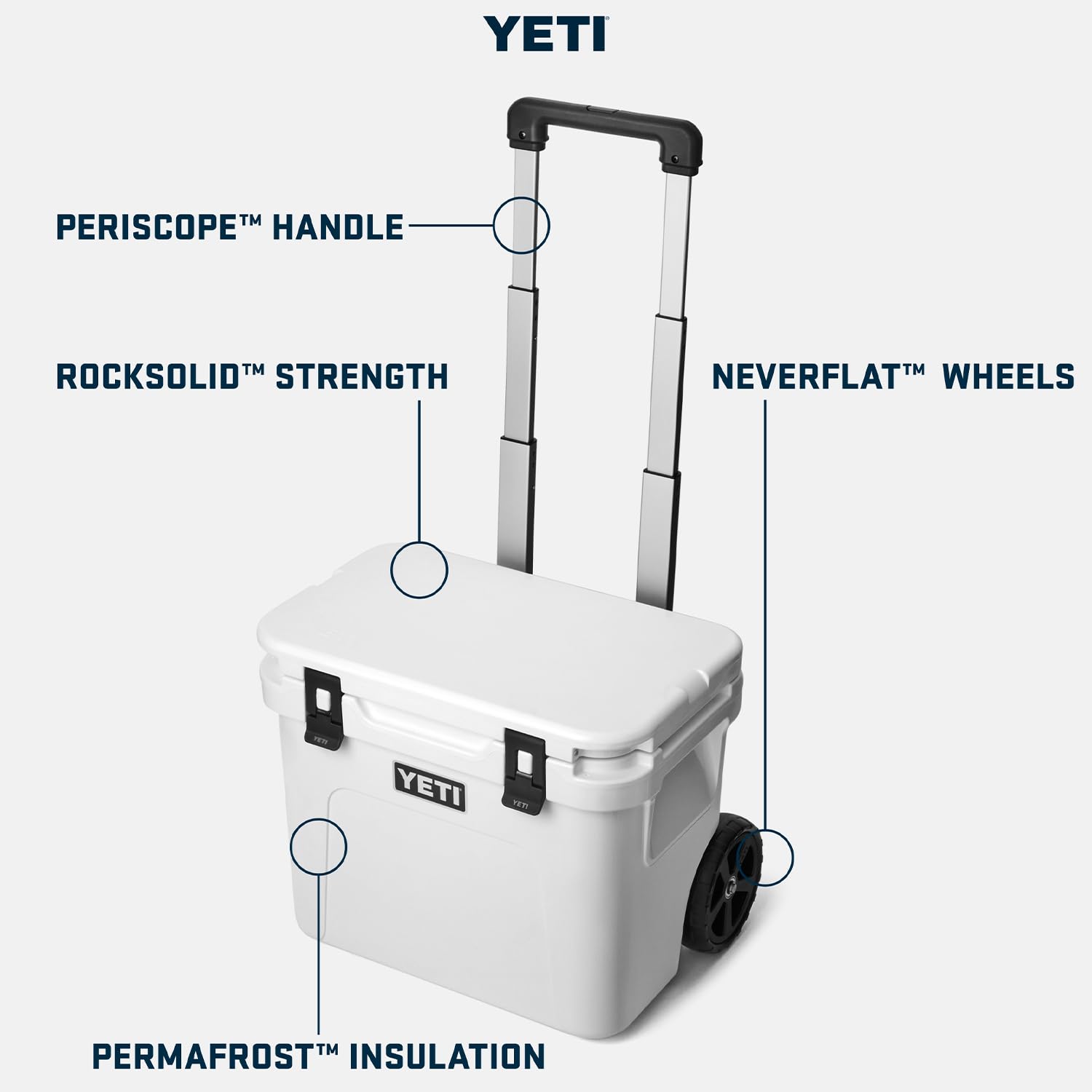 YETI Roadie 32 Rollkühler mit ausziehbarem Periskopgriff