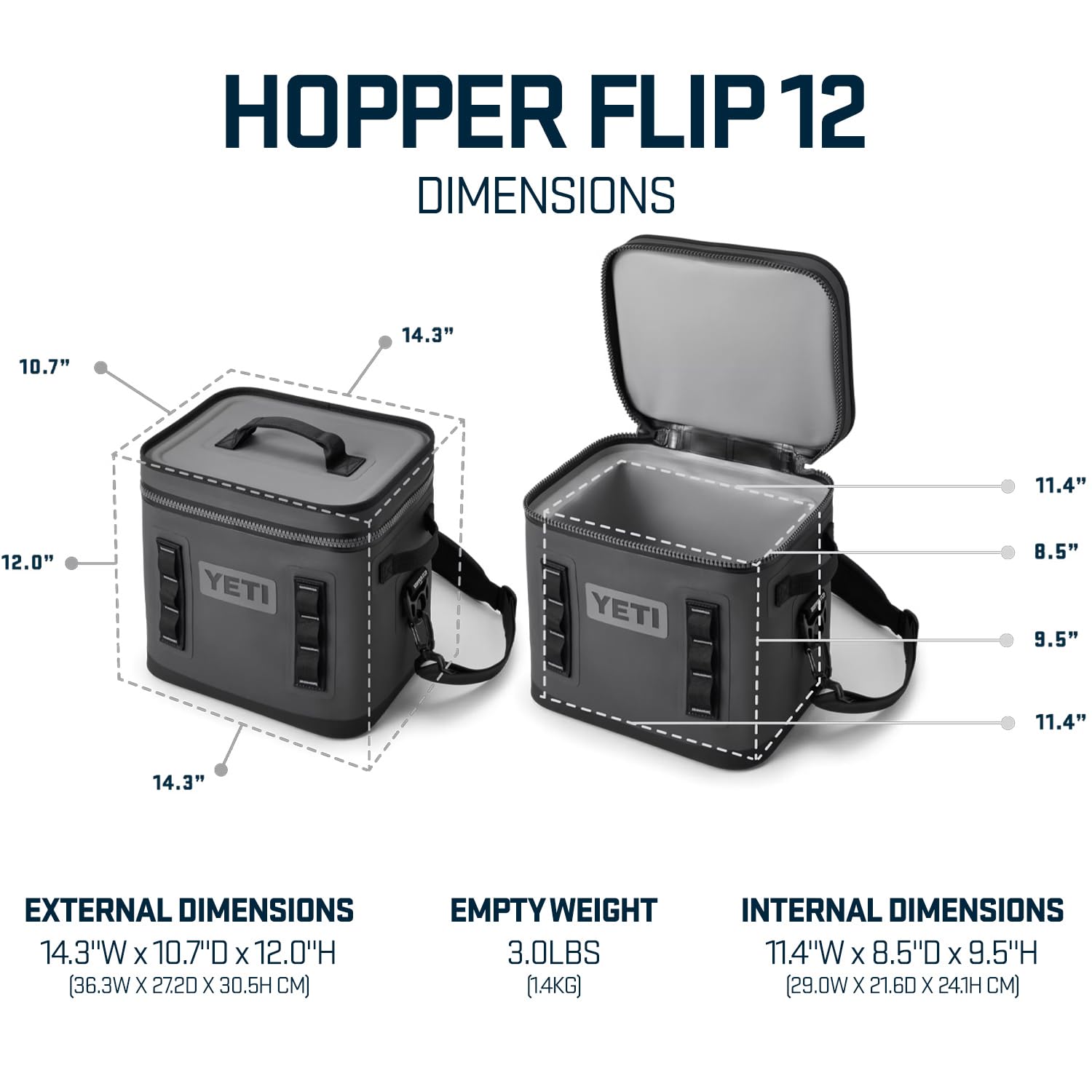 YETI Hopper Flip 12 Weiche Kühlbox, Kirschblüte mit ICE Block wiederverwendbarem Kühlakku, 0,45 kg