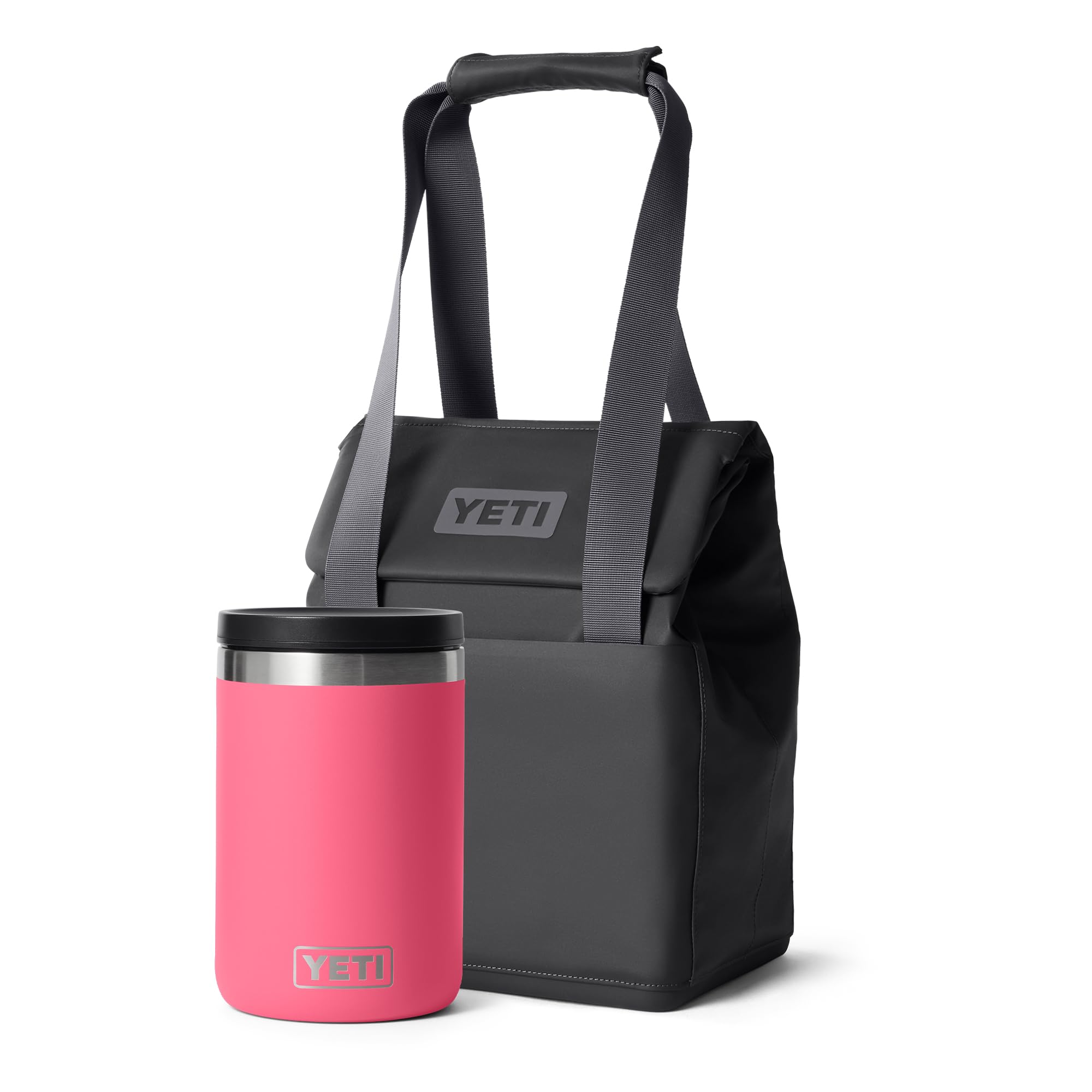 YETI Rambler 16 oz Food Jar Tropical Pink & Daytrip 14L Isolierte Kühltasche Bundle, Charcoal
