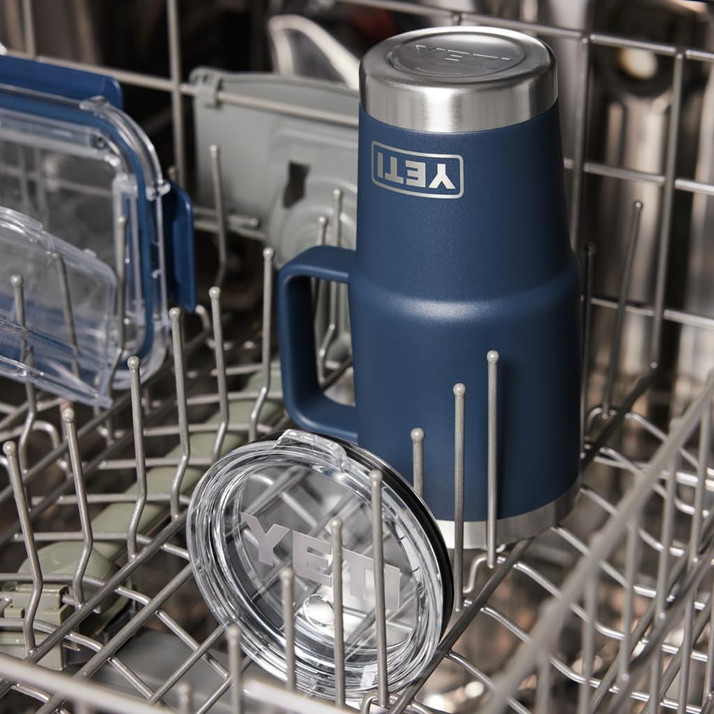 YETI Rambler 35 oz Straw Mug 2.0 – Isolierbecher mit Strohhalm, Marineblau