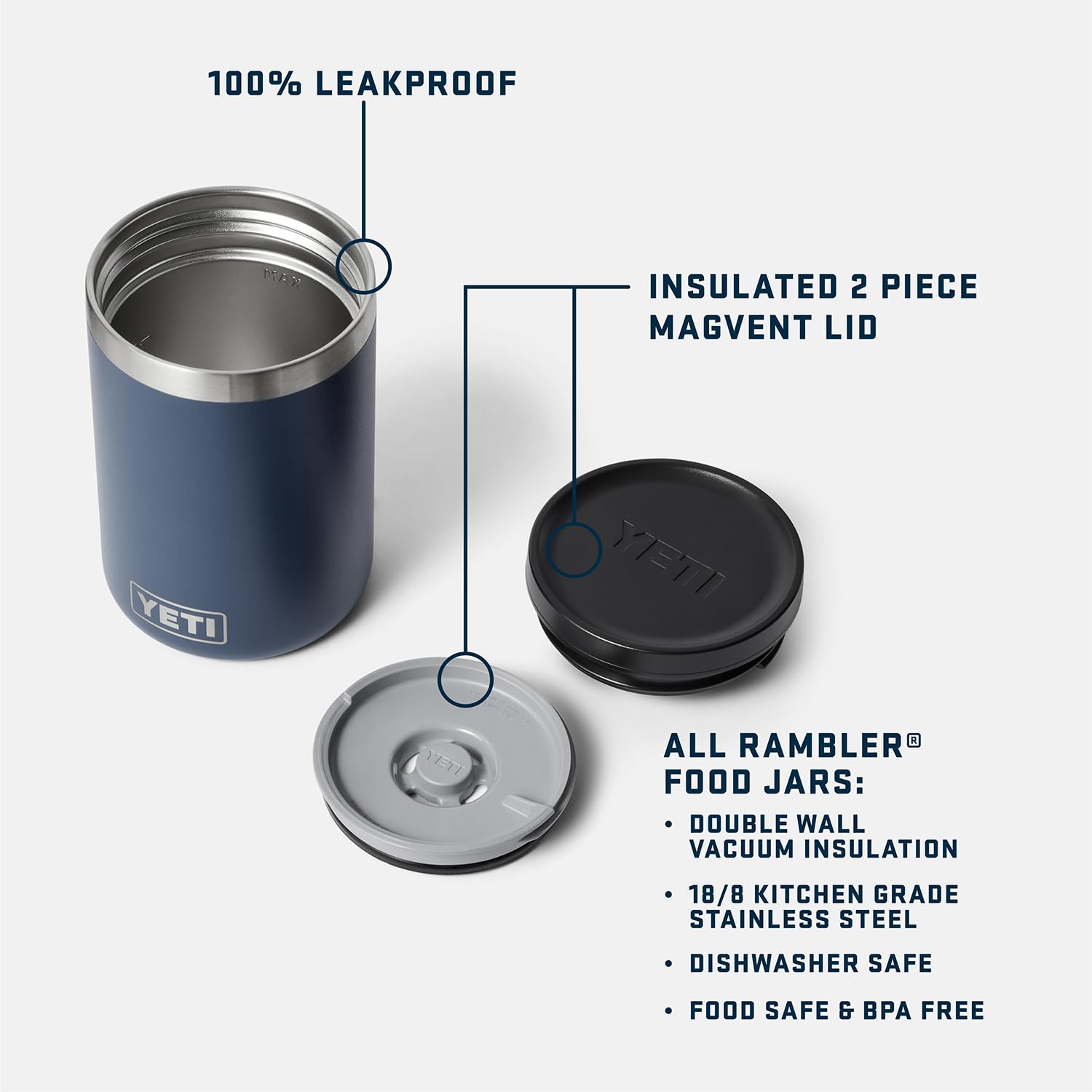 YETI Rambler 16 oz Food Jar & Daytrip 14L Isolierte Kühltasche Bundle, Charcoal