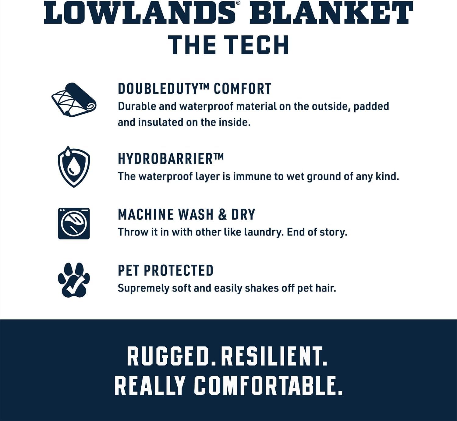 YETI Lowlands Blanket — Multifunktionsdecke mit Tragetasche