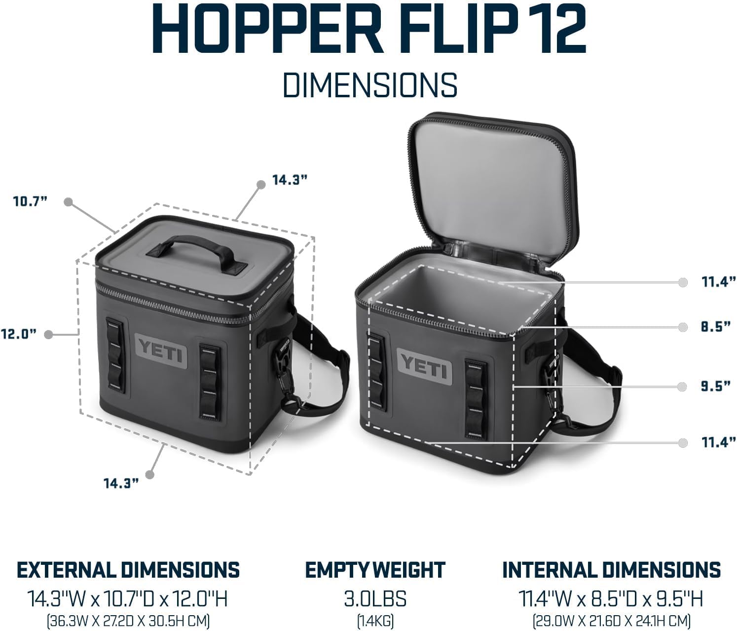 YETI Hopper Flip 12 Tragbare Kühlbox, Ridgeline