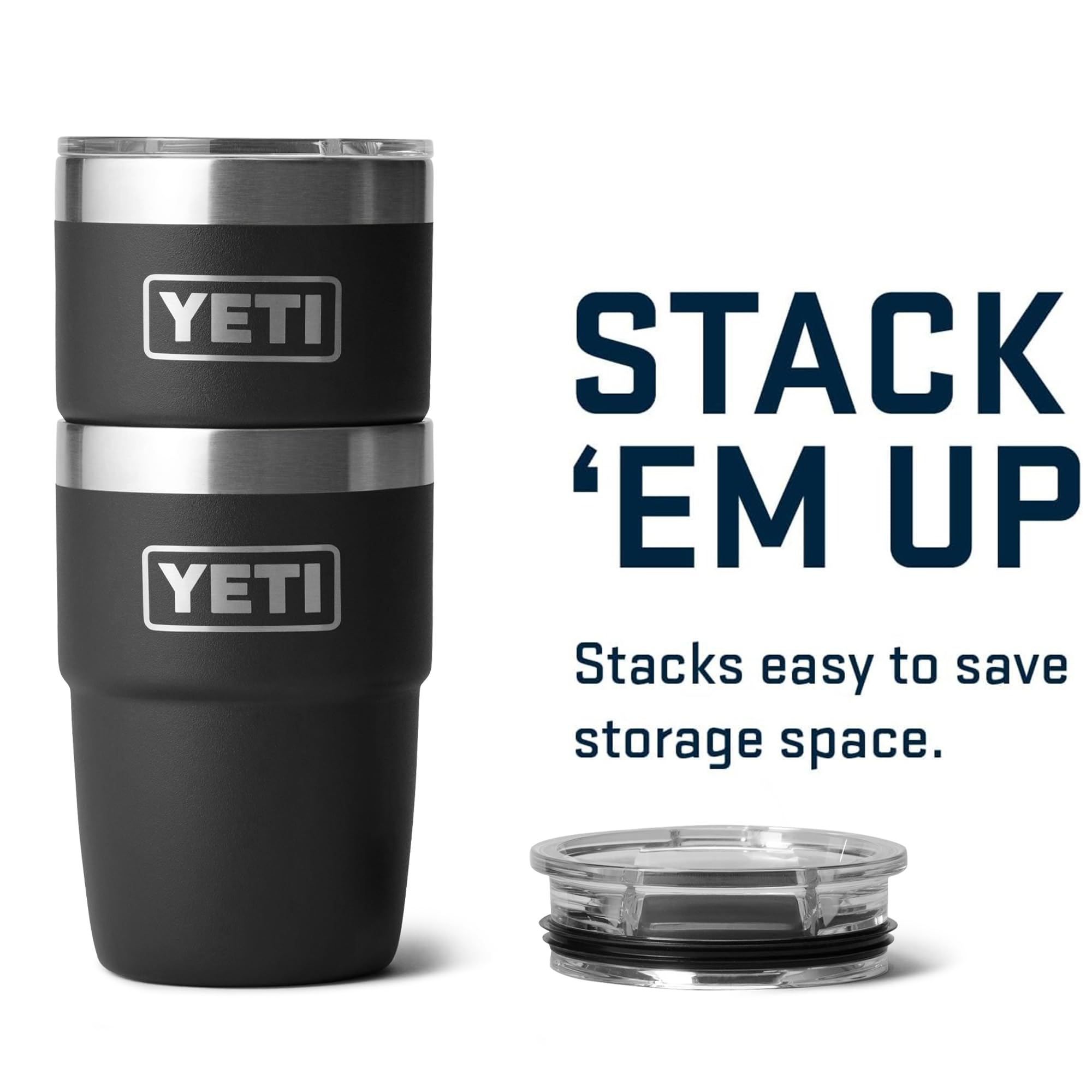 YETI Rambler 8 oz Kaffeebecher mit Deckel – Doppelwandig isoliert & stapelbar