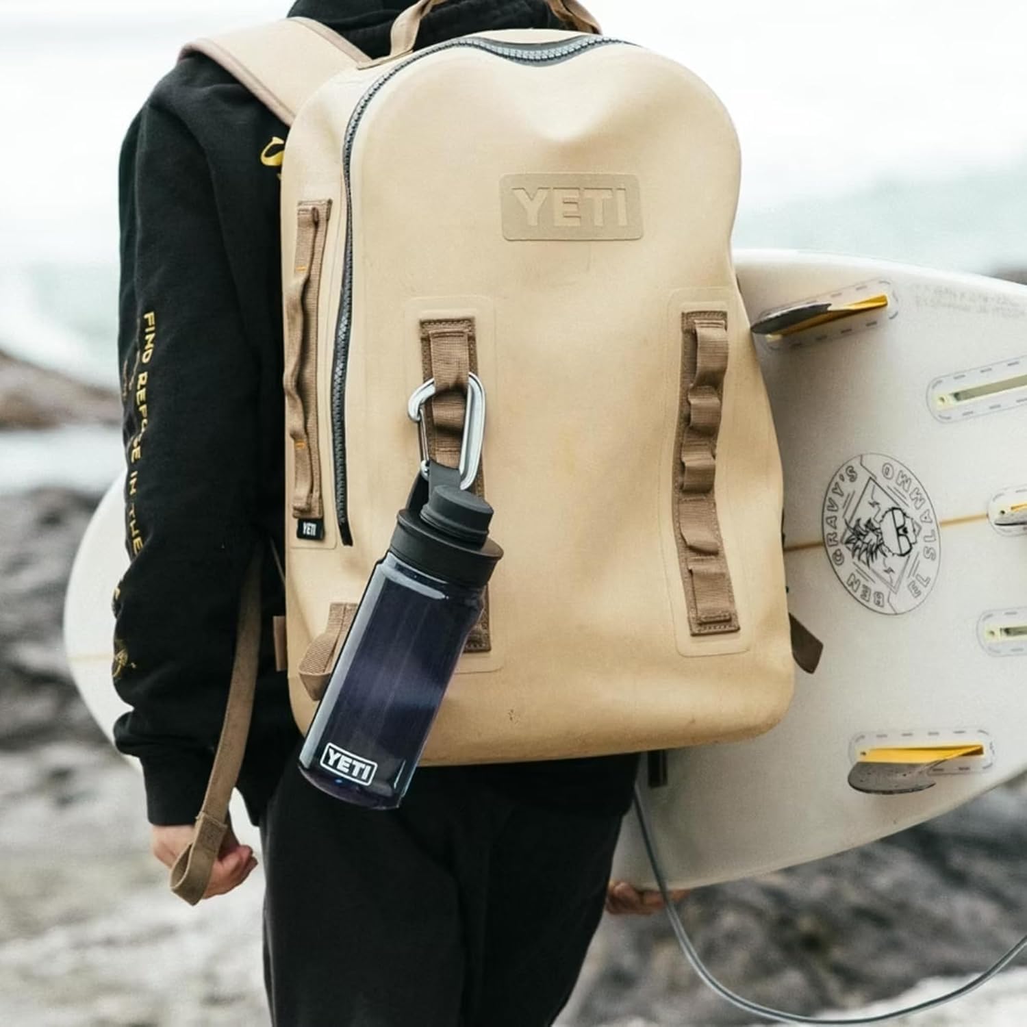 Yonder Water Bottle with Yonder Tether Cap, Lightweight, Leakproof and BPA-Free