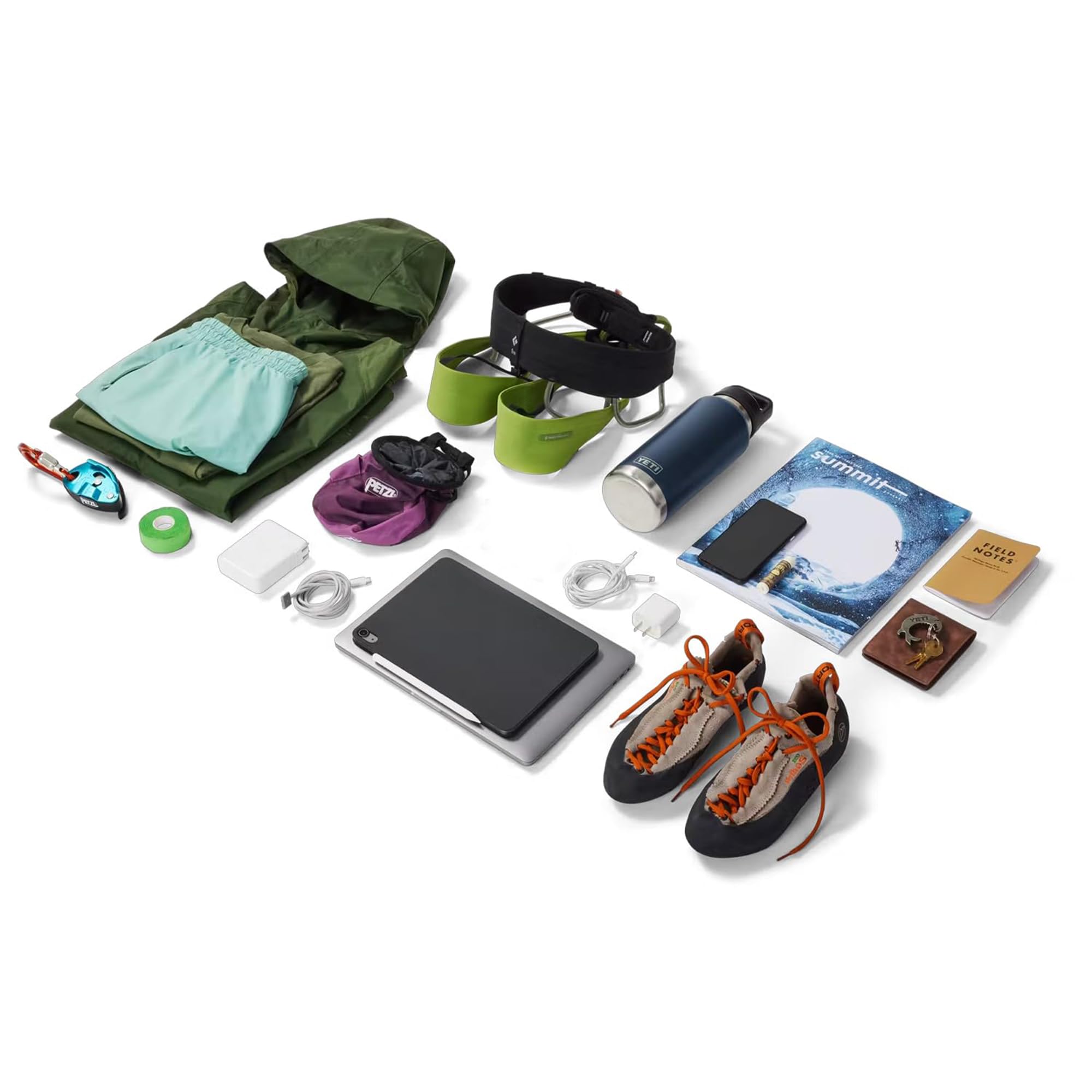 YETI Ranchero Rucksack 27L — Black + Rambler 16 oz Food Jar — Rescue Red
