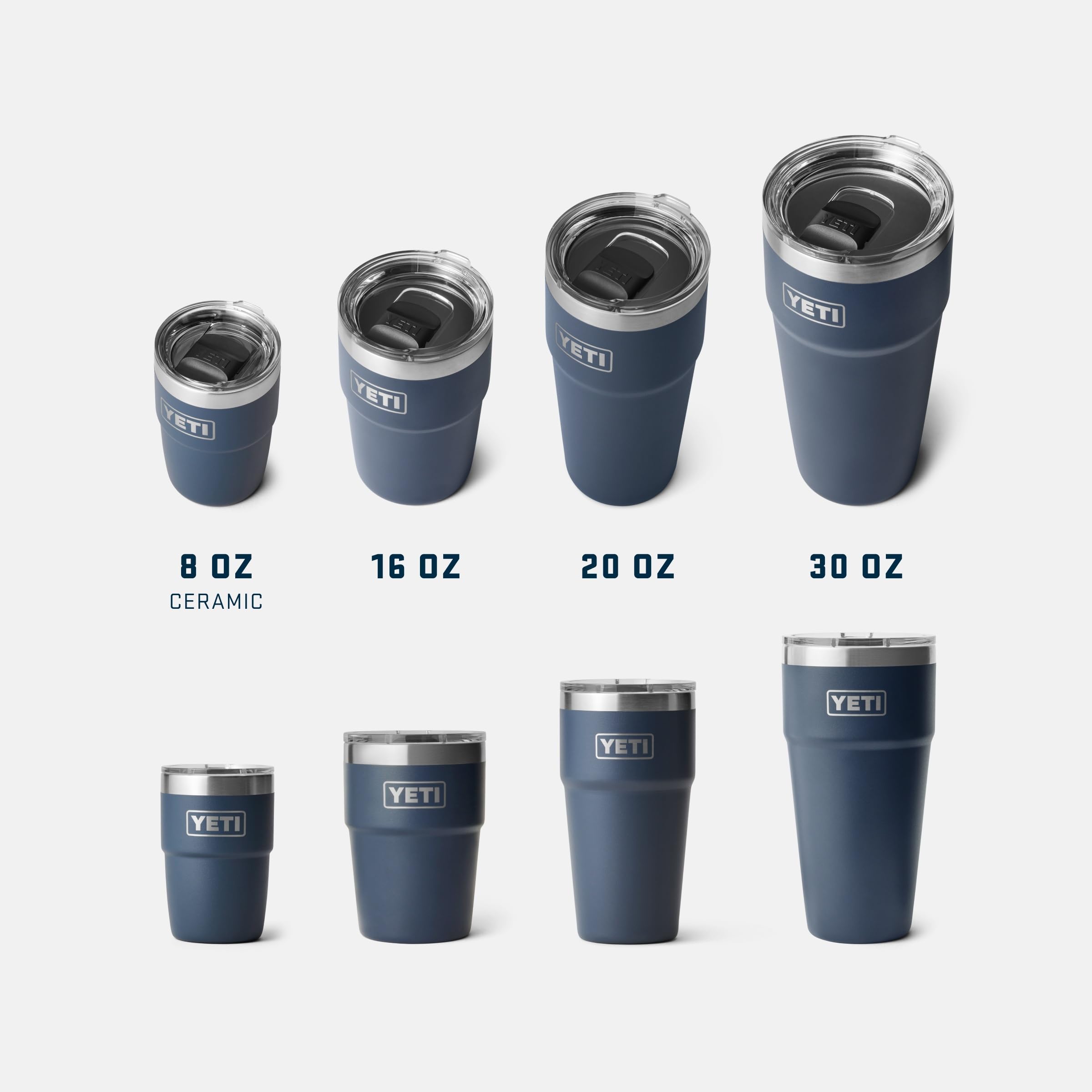 YETI Rambler 8 oz Kaffeebecher mit Deckel – Doppelwandig isoliert & stapelbar