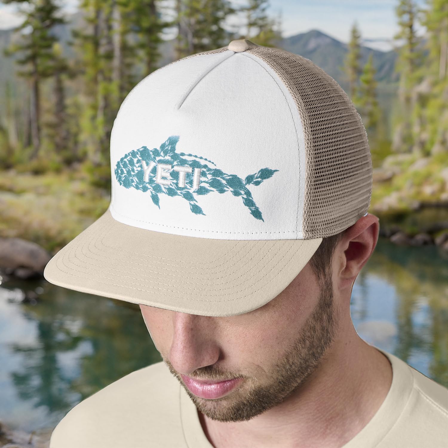 YETI Tarpon Flies Badge Mid Pro Trucker Hat