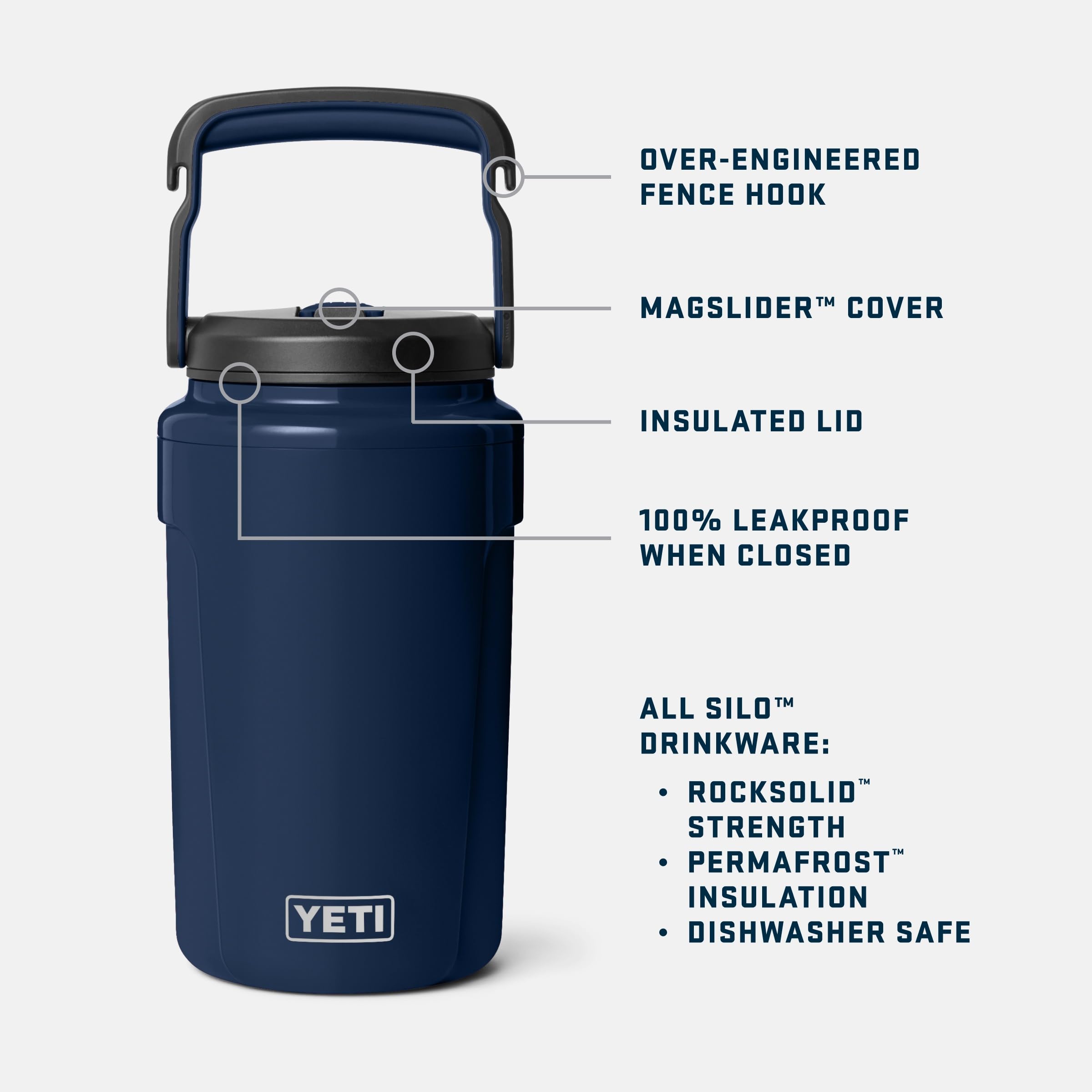 YETI Silo 1,9 l Isolierte Sportflasche mit Strohhalmverschluss – Auslaufsicher, leicht, ideal für Gym & Outdoor – Tropical Pink
