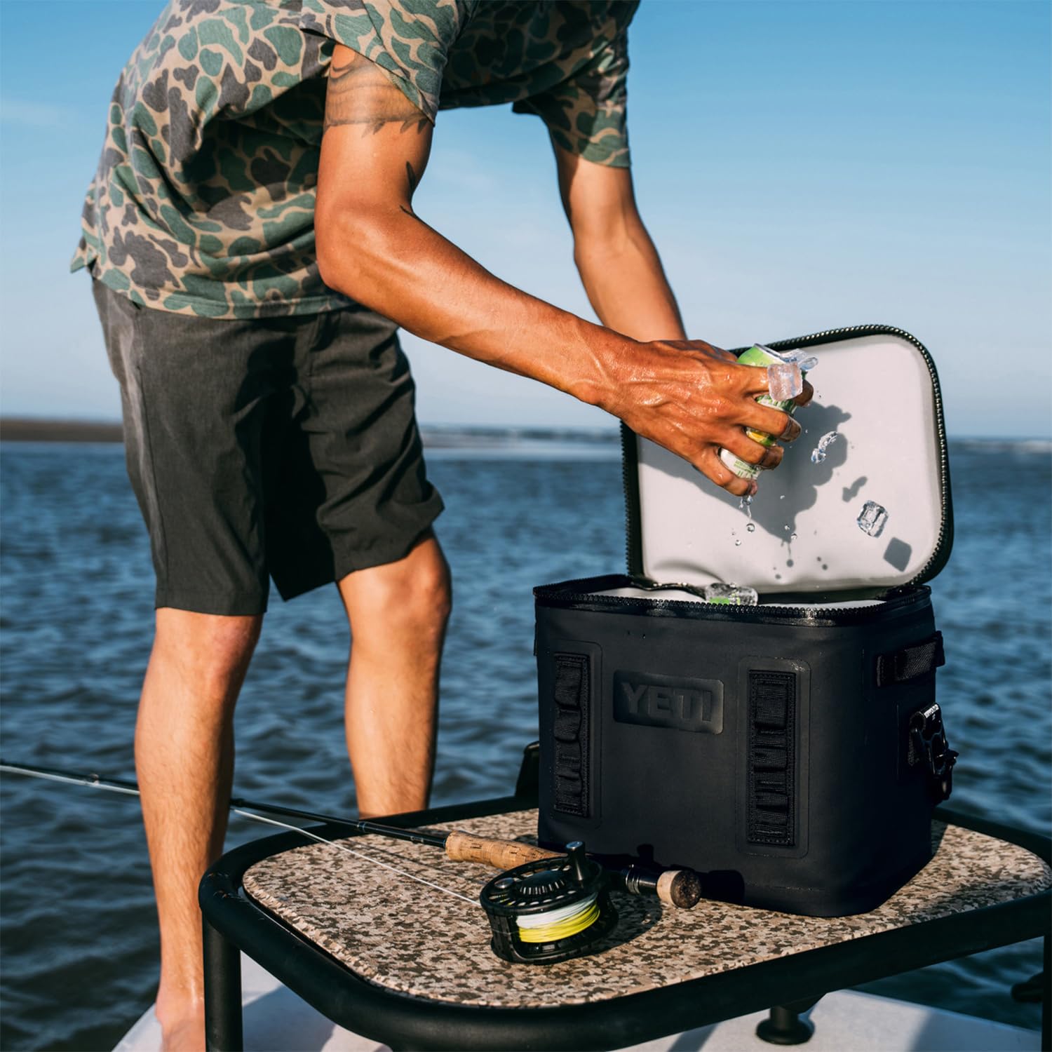 YETI Hopper Flip 12 Weiche Kühlbox, Kirschblüte mit ICE Block wiederverwendbarem Kühlakku, 0,45 kg