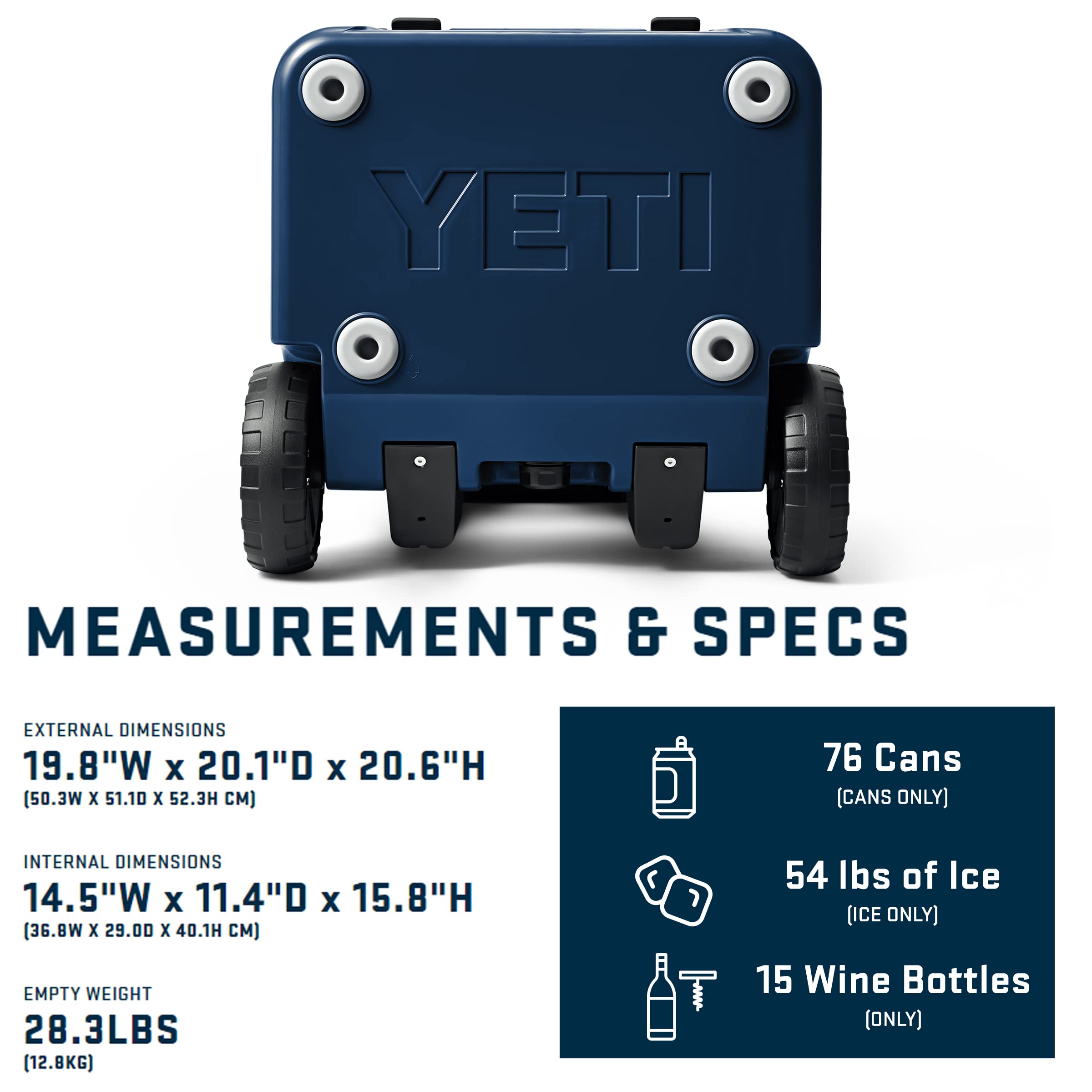 YETI Roadie 48 Rollkühler mit ausziehbarem Periskopgriff