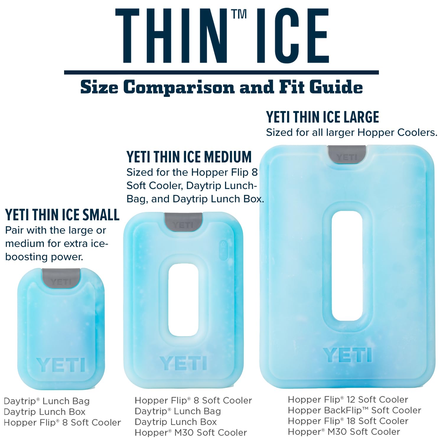 YETI Hopper M30 2.0 Portabler Soft Cooler – Marineblau mit ICE Sheet nachfüllbarem Kühlakku
