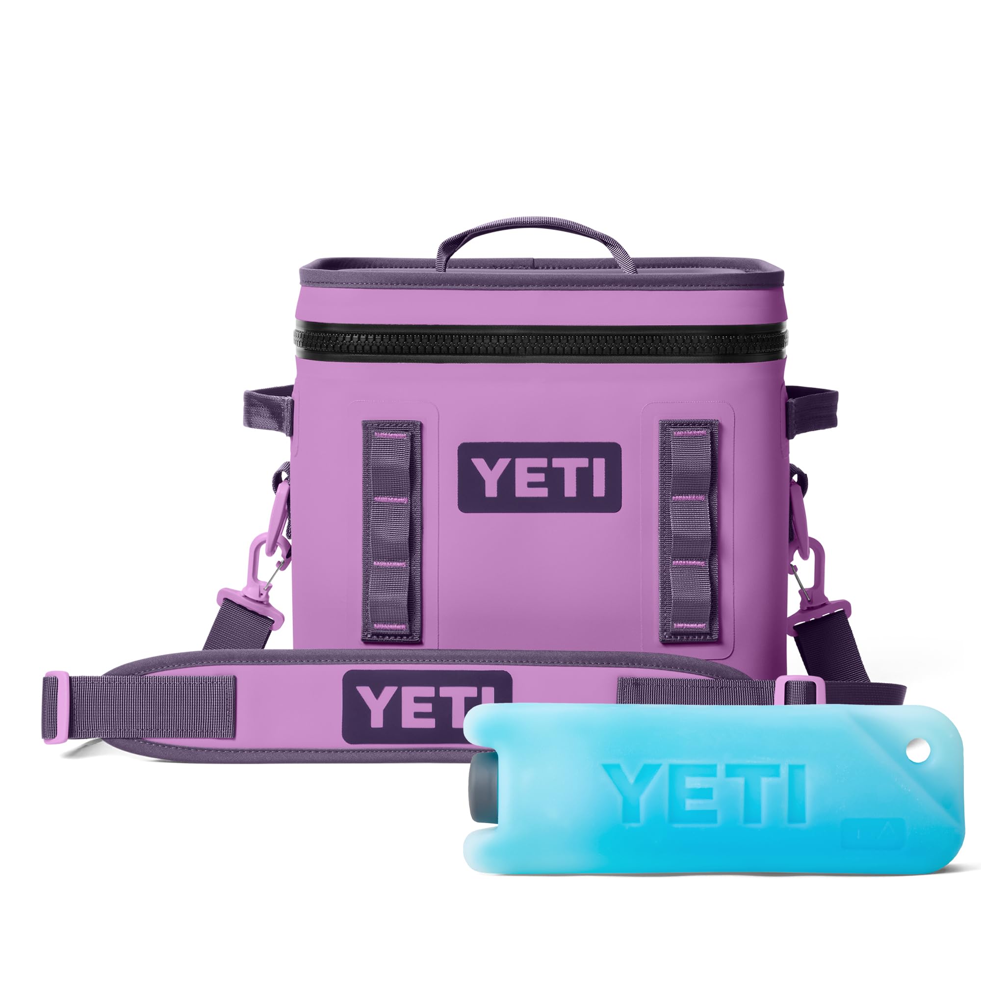 YETI Hopper Flip 12 Tragbarer Kühler, Desert Bloom inkl. ICE Block wiederverwendbarer Kühlakku, 1 lb