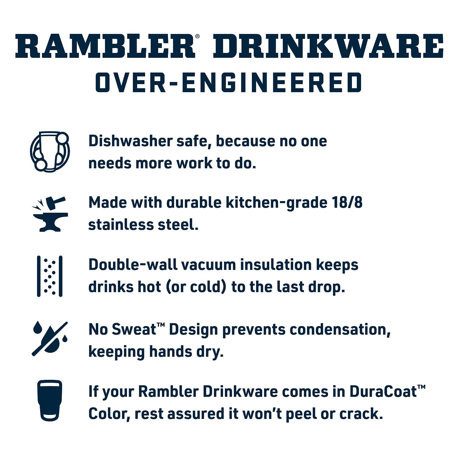 YETI Rambler 26 oz Flasche – Vakuumisoliert, Edelstahl, mit Straw Cap, Weiß