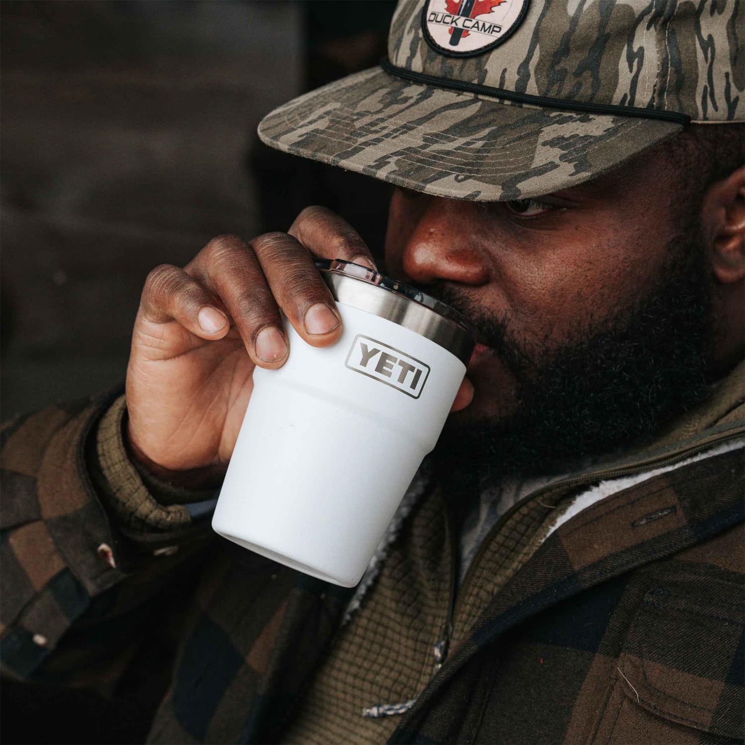 YETI Rambler 16 oz Stapelbecher, Vakuum-isoliert, Edelstahl mit MagSlider Deckel