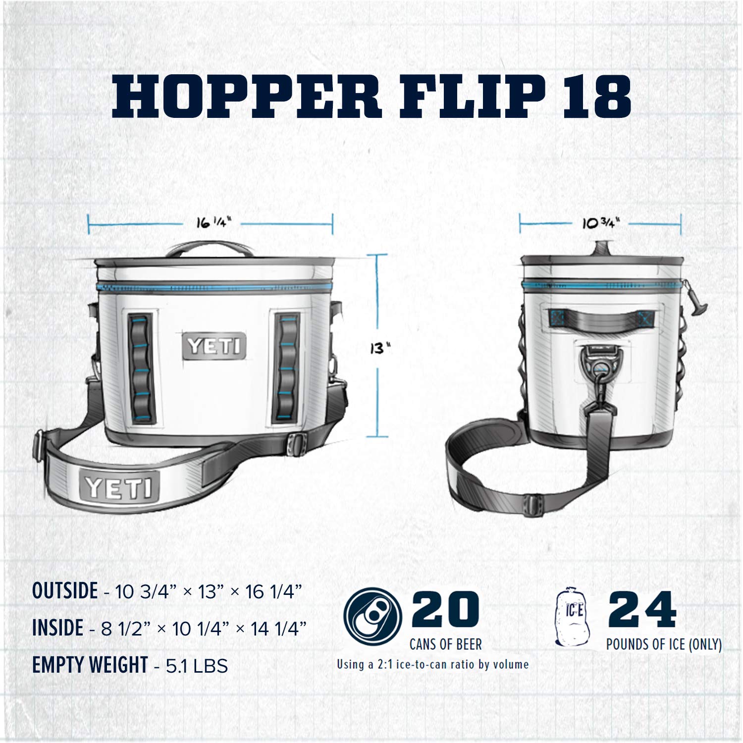 YETI Hopper Flip 18 Tragbare Weiche Kühlbox