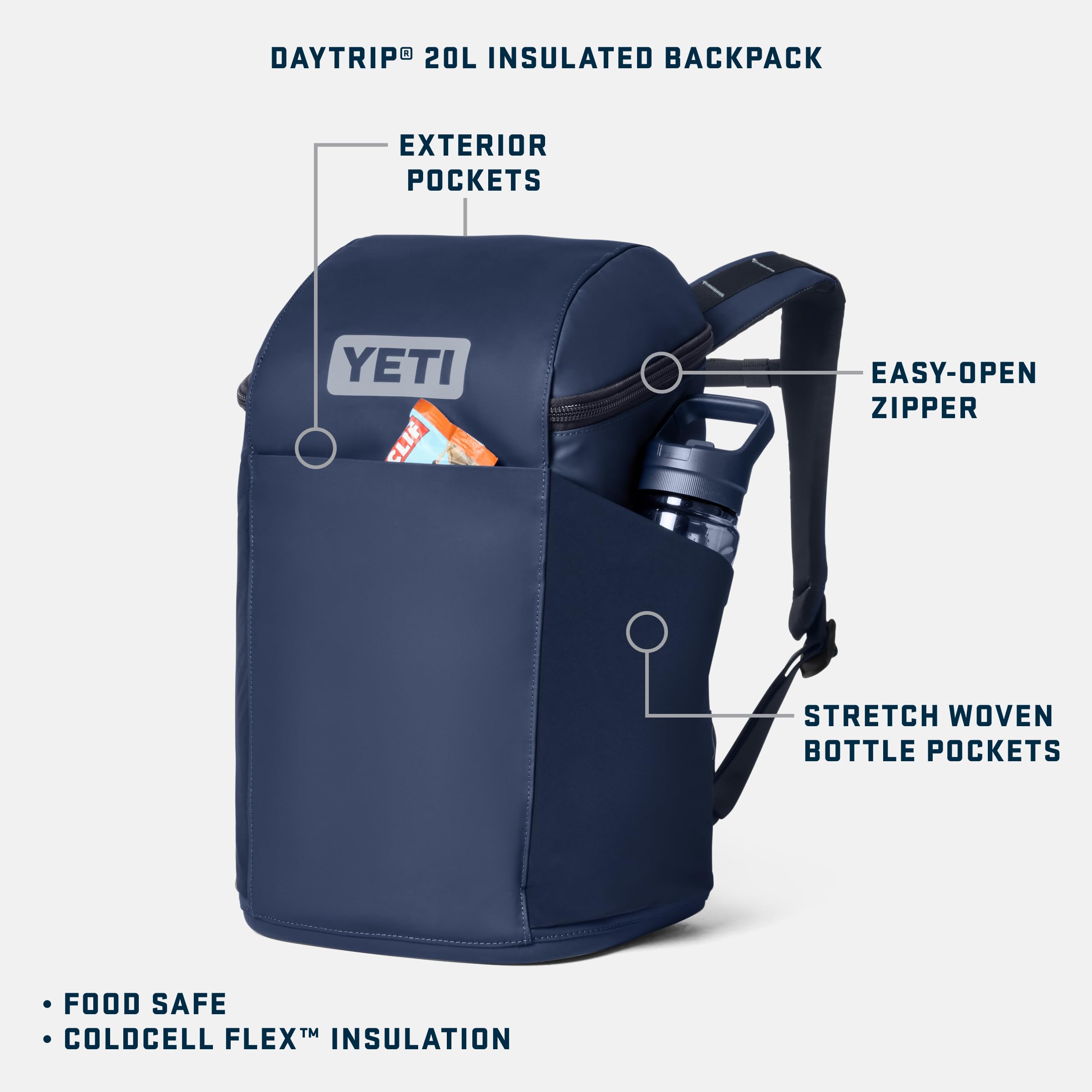 YETI Daytrip 20L Isolierter Rucksackkühler – leichter, kompakter Soft Cooler für Outdoor
