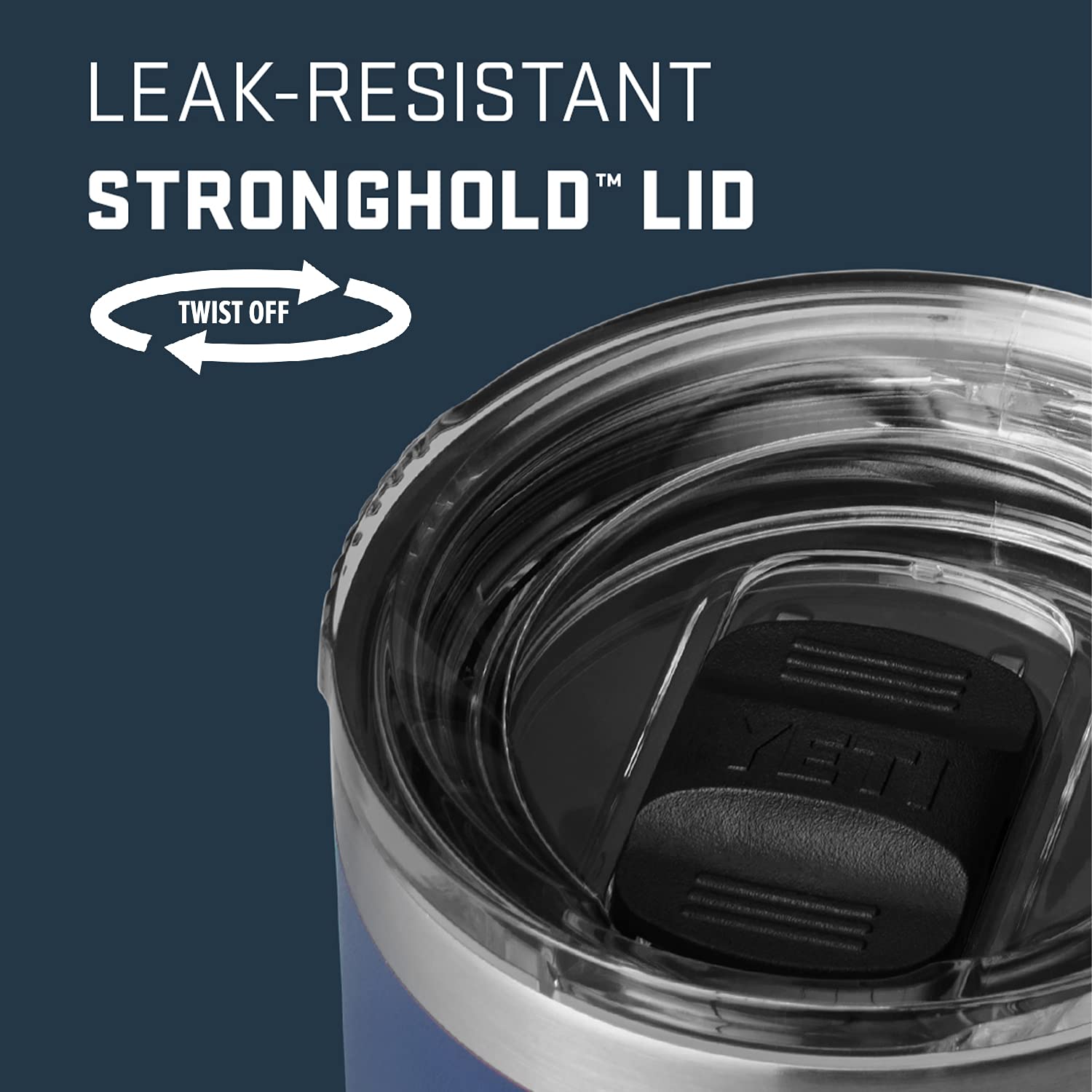 YETI Rambler Reisebecher 30 oz – Edelstahl, vakuumisoliert mit Stronghold Deckel