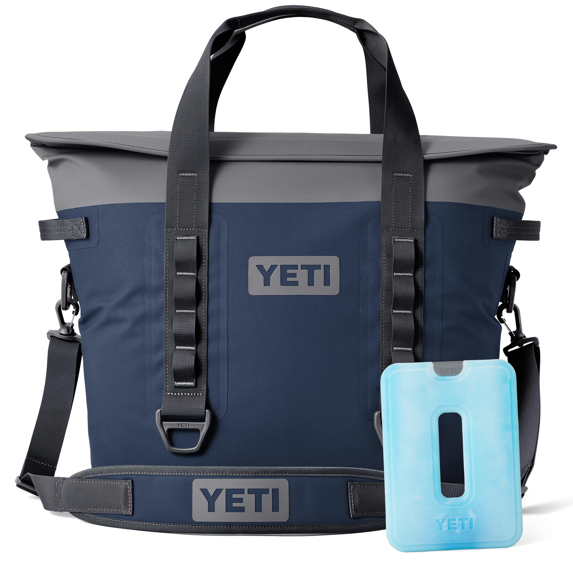 YETI Hopper M30 2.0 Portabler Soft Cooler – Marineblau mit ICE Sheet nachfüllbarem Kühlakku